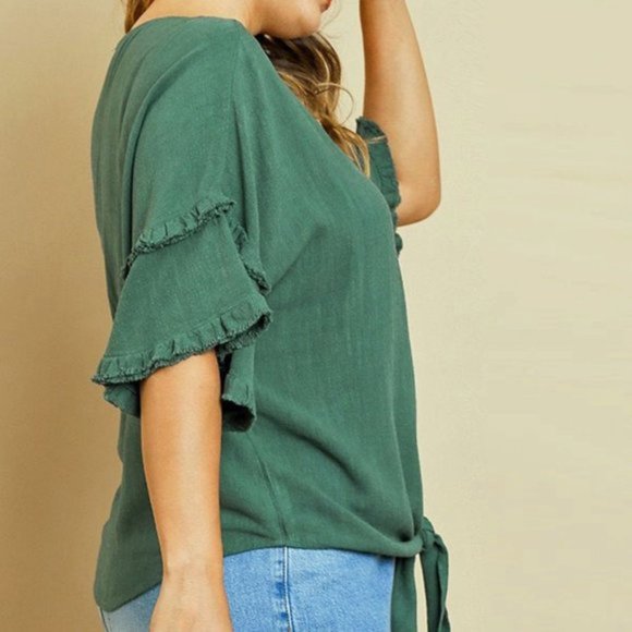 Umgee Linen Bohemian Top - Picture 5 of 14